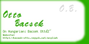 otto bacsek business card